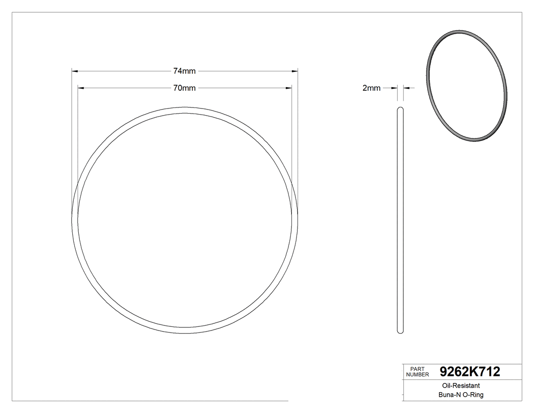 Technical drawing - 9262K712